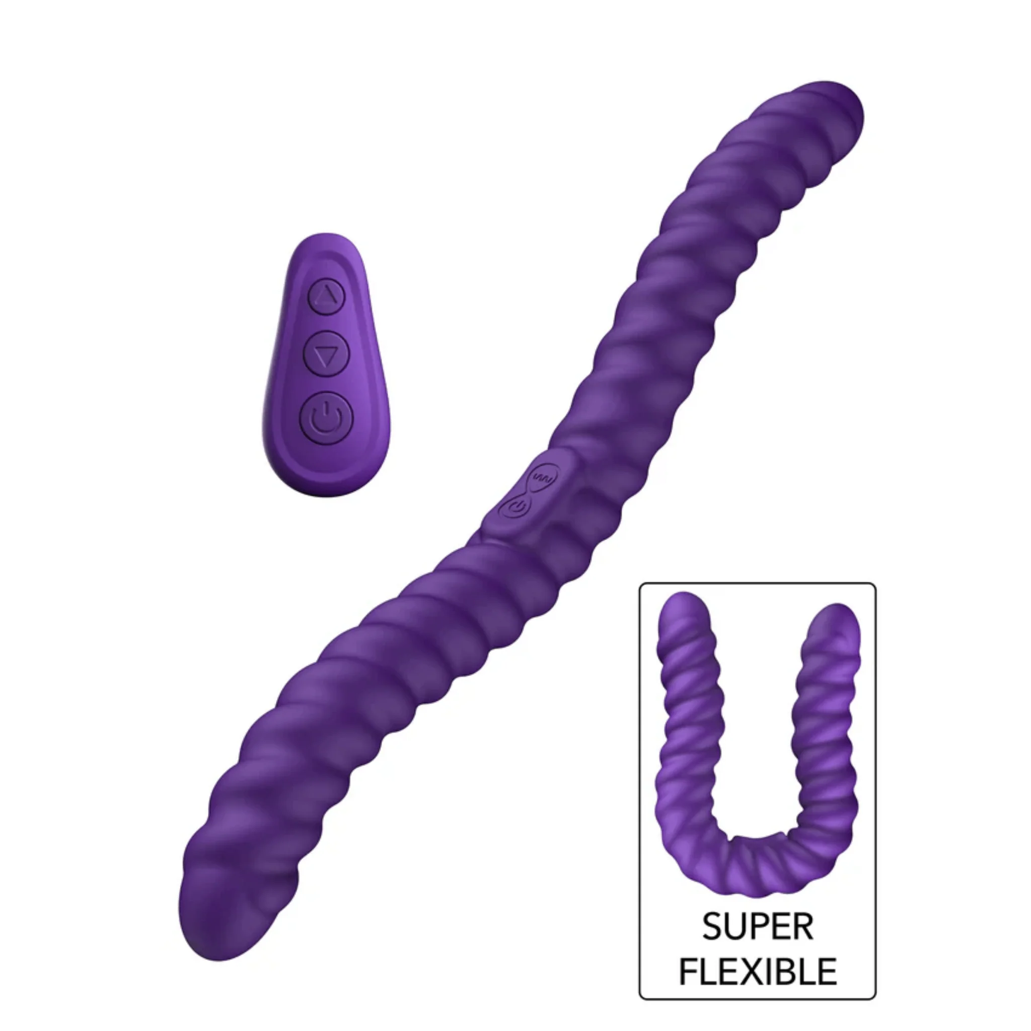 Double-Ended Flexible Vibrator with Remote Control