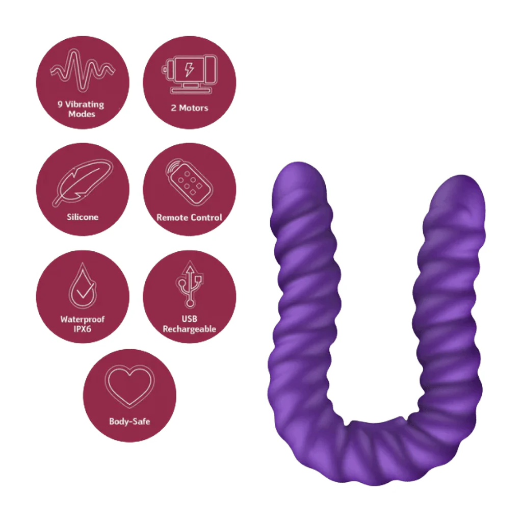 Double-Ended Flexible Vibrator with Remote Control - Image 7