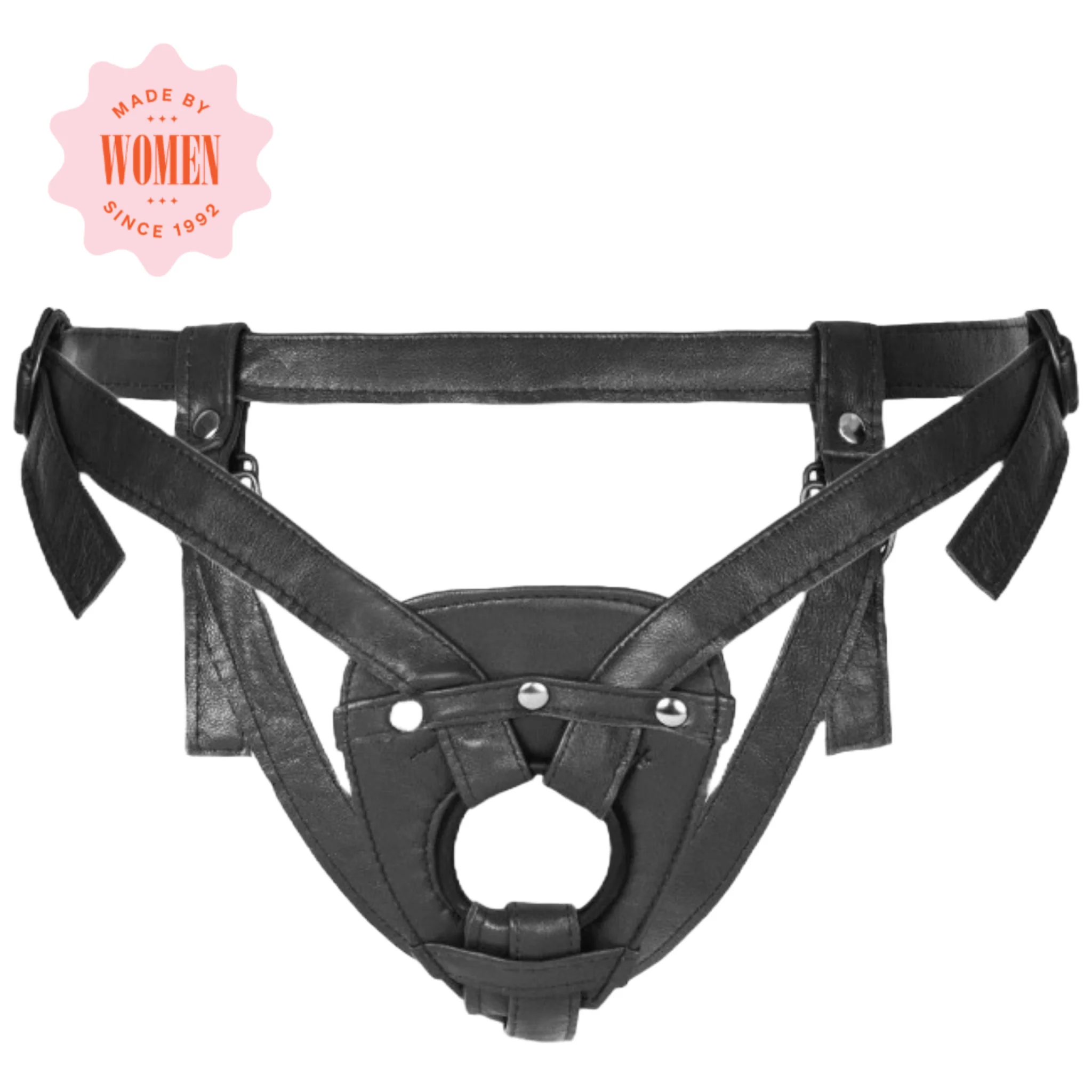 Leather 2-Strap Dildo Harness