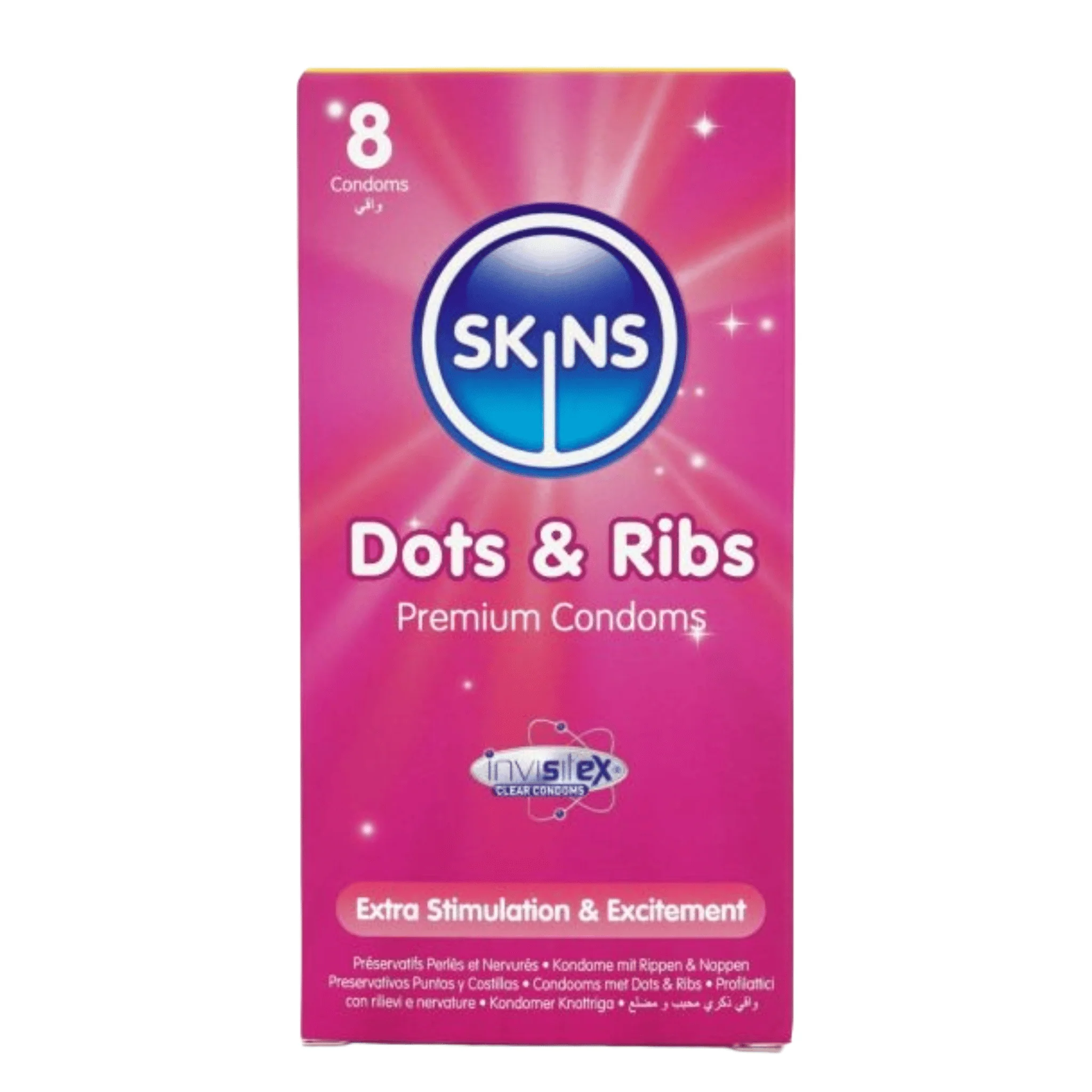 Skins Condoms Dots & Ribs 8 Pack