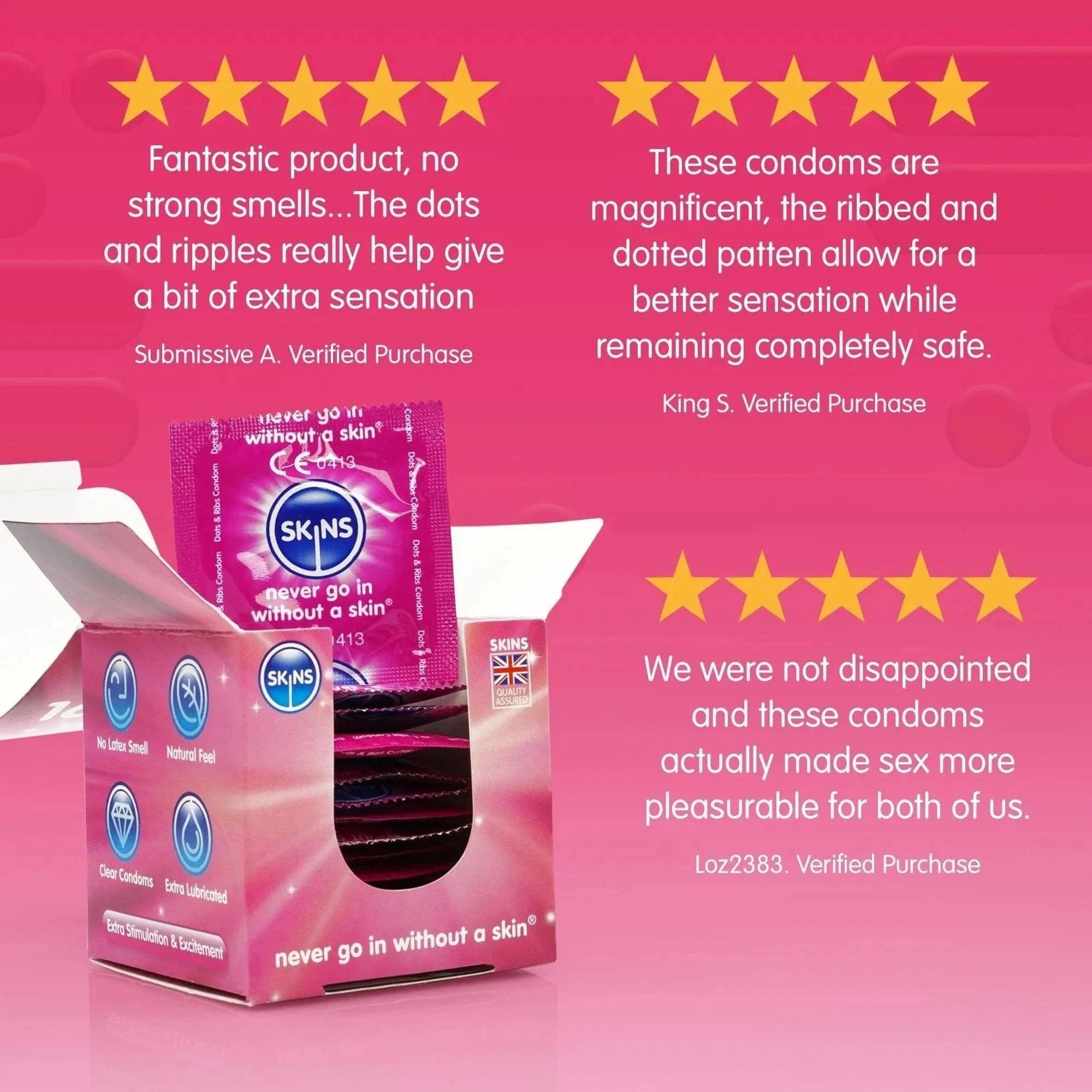 Skins Condoms Dots & Ribs 8 Pack - Image 7