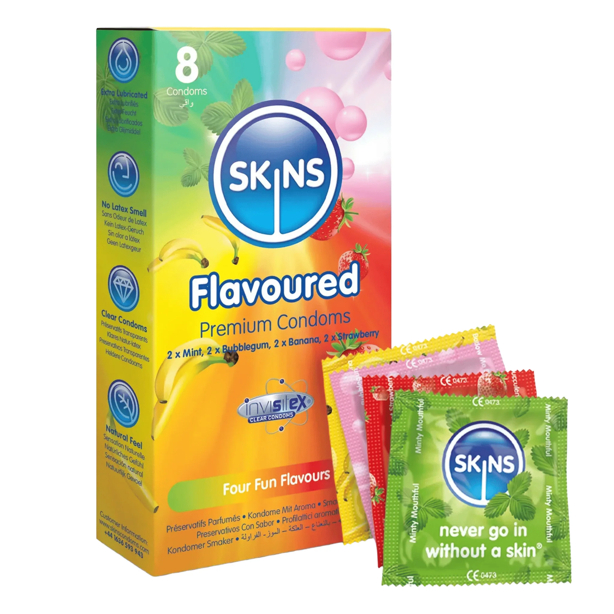 Skins Flavoured Condom Variety 8 Pack