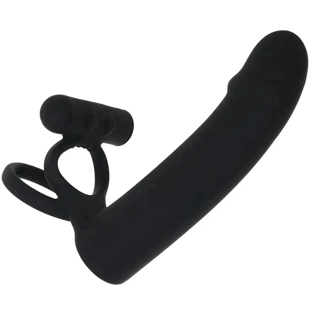 Double Penetration Vibrating Dildo & Cock Ring